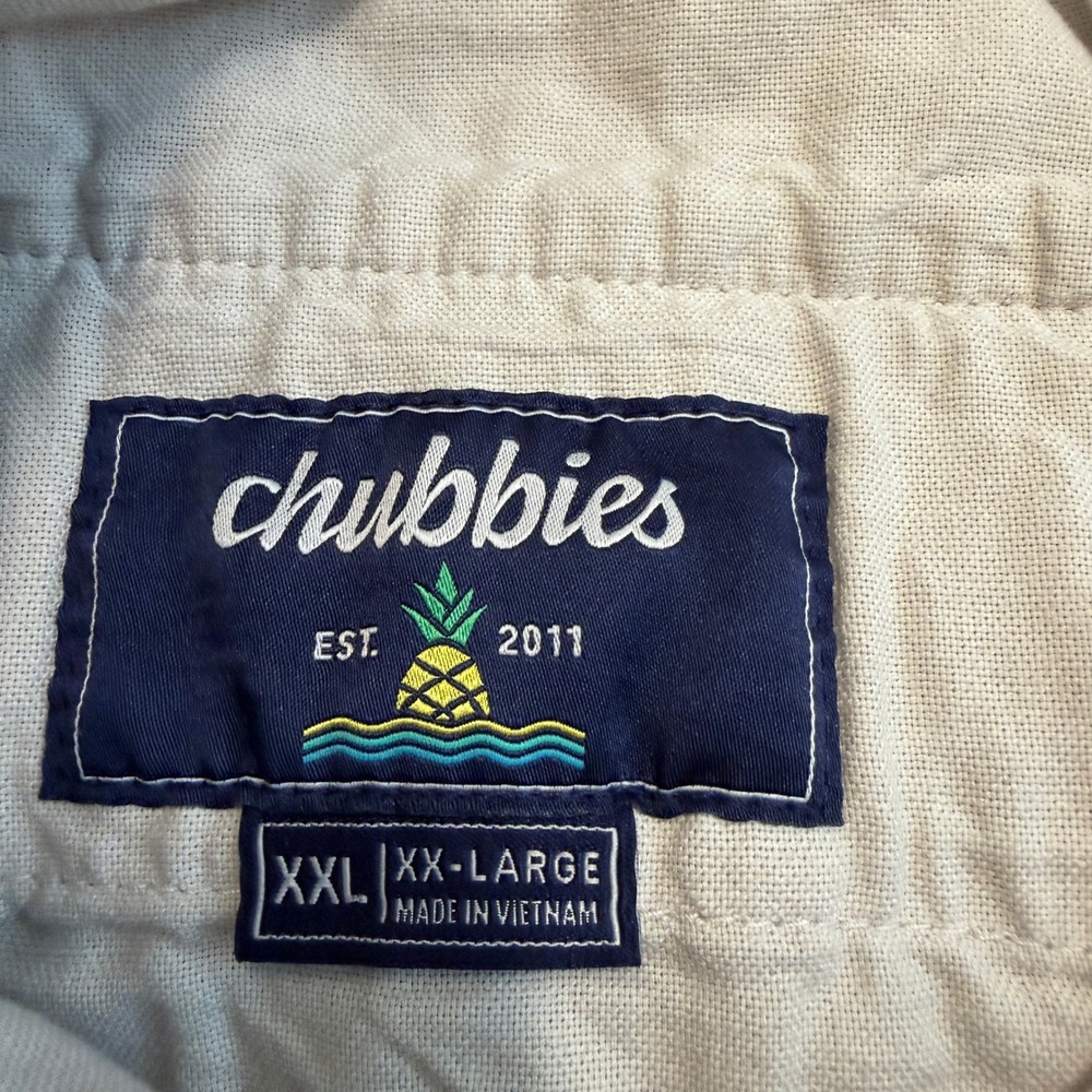 Chubbies The Glacier Crushes Originals Pants Mens 2XL 32" Beige Elastic Waist - Picture 7 of 16